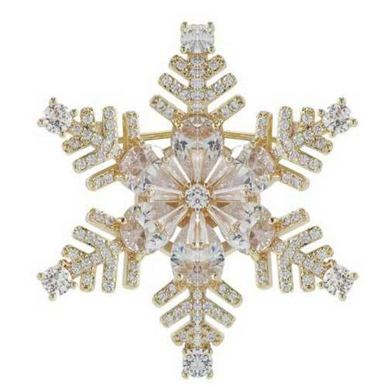 

Нова сплавна різдвяна брошка-сніжинка, корсаж для светра/сукні білий