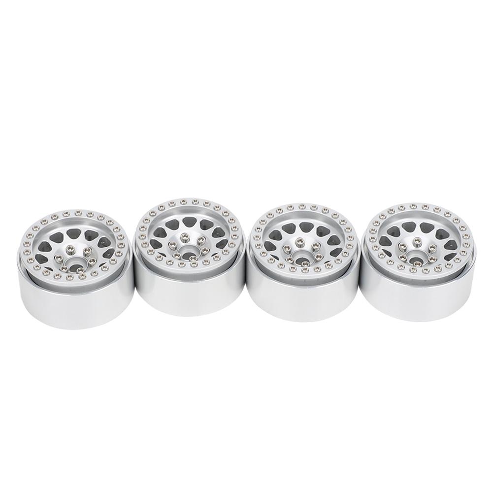 4Pcs 1:10 RC Crawler Car Metal Wheel Hub Car Tire Fit for Axial SCX10  SCX10II  90046