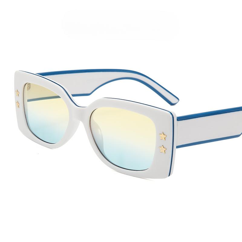 Gafas de Sol de Marco Grande de Celebridad en Línea Corrector Liso Gafas de Sol para Exterior Camping Fiesta Foto Gafas de Sol.