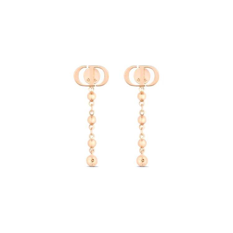 Dior Long Pendant Metal Earrings Women earrings Rose-Gold E2326WOMMTD15P