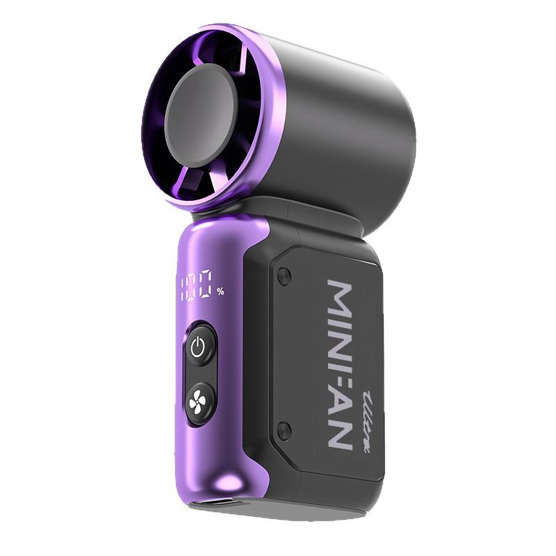 Portable Mini High-Speed Digital Display Handheld Fan for Outdoor Cycling