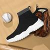 Large size fly-woven shoes casual shoes high-top couple shoes socks sports breathable shoe size