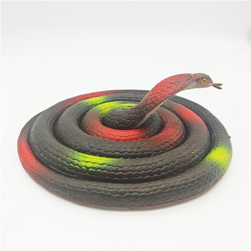 Children's Soft Rubber Toy - Large Green Fake Snake Prank Model
