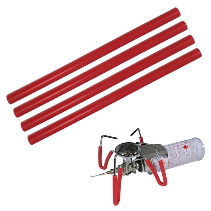 4pcs Anti Burn Stove Leg Cover Durability Outdoor Stove Silicones Leg Protectors Outdoor Cooker Gear