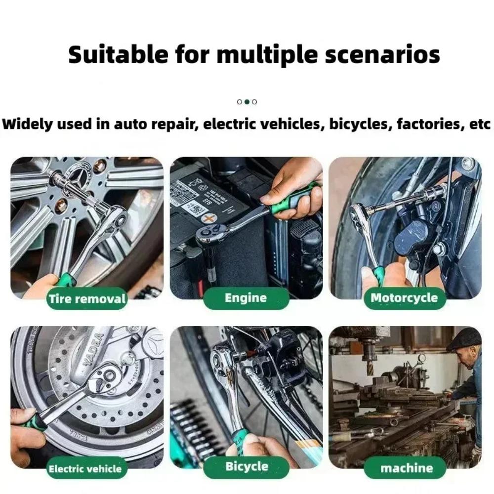 Industrial Grade Socket Key Set, Convenient Car Repair Tool, Manual Tool, Set Key,Cathrac KeySet 1/4 3/8 1/2 Car Repair Key Tool