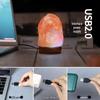 Himalayan Salt Lamp USB with Colorful LED & Warm Yellow Night Light