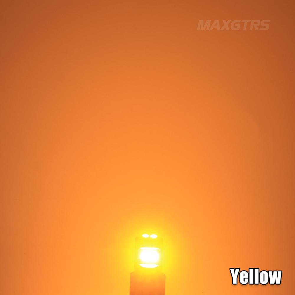 MAXGTRS 2x Super Bright T10 LED W5W 2020 Chips Car Side Interior Lights 194 168 Auto White/Yellow/Red Parking Marker Dome Lamps
