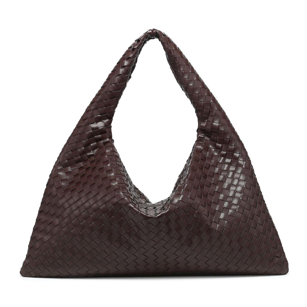 2026 Stylish Large Handmade Woven Tote Bag with Spacious Design – Perfect for Commuting and Shoulder Carrying