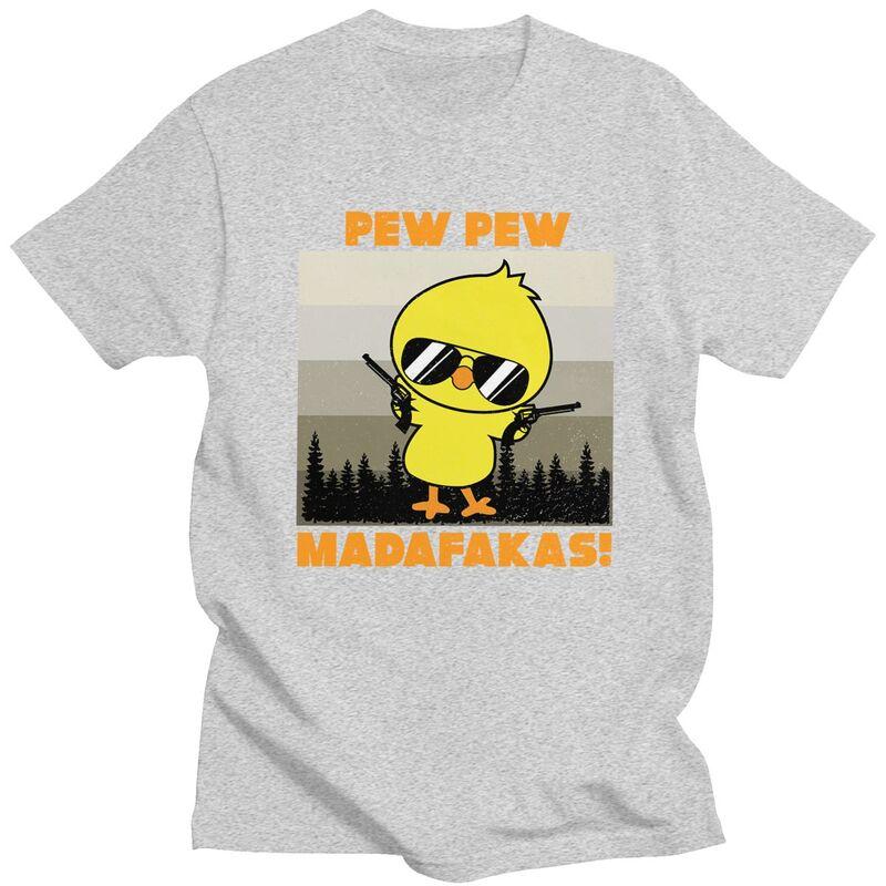Custom Vintage Pew Madafakas Duck Tshirts for Men Short Sleeves Leisure T Shirt Fashion Tshirts Pure Cotton Tee Gift
