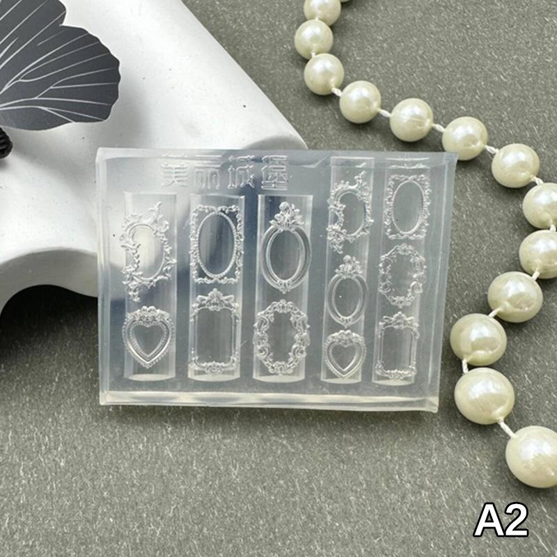 3D Silikon Nagelform Blume Seidenband Schmetterling Design Transparentes Relief DIY Nagelkunst Dekoration Maniküre Werkzeug