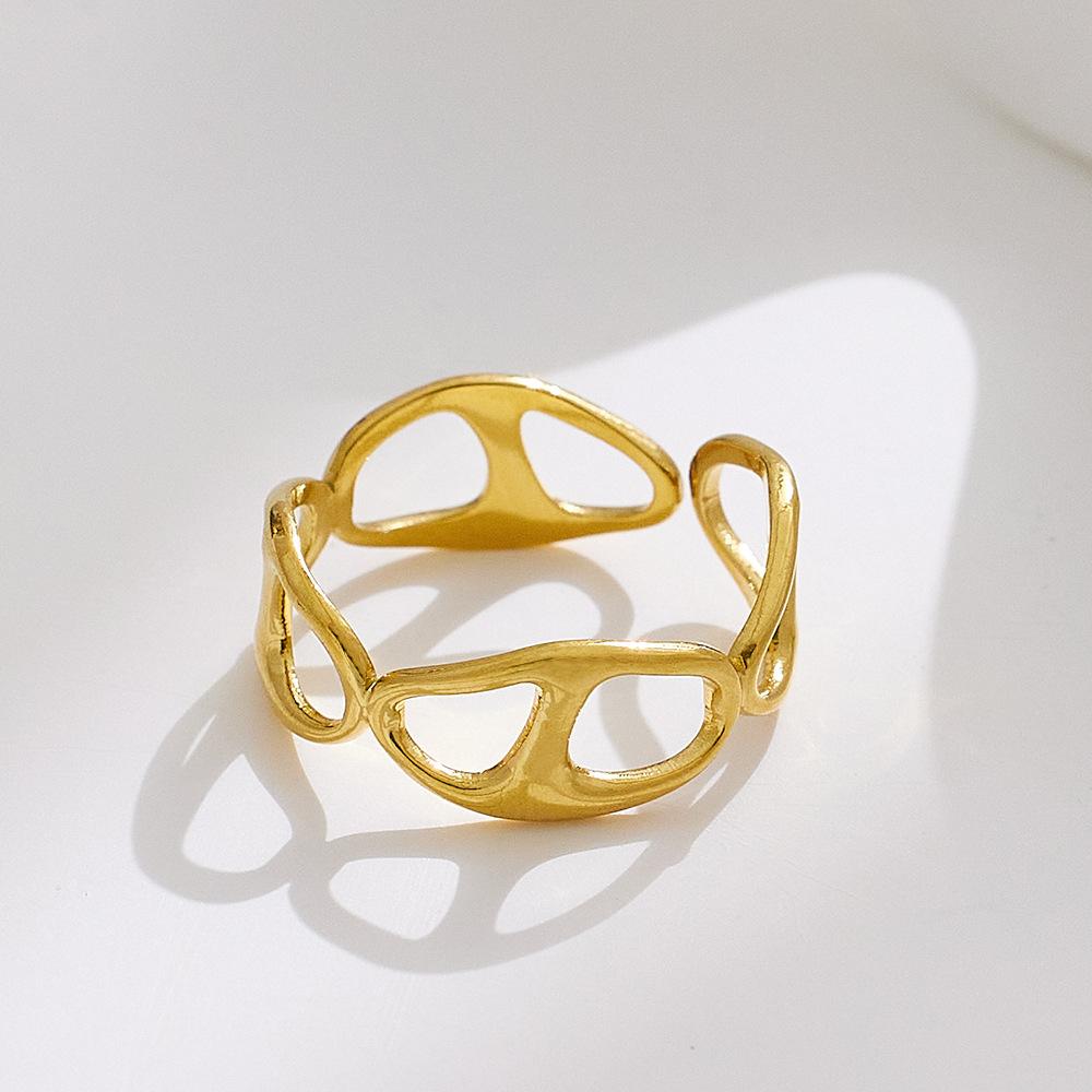 Schlichter Ring Hohlöffnung Verstellbarer Ring für Damen