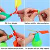 5PCS Propeller Balloon Helicopter Toys Children's DIY Balloon with Whistle Outdoor Flying Balloon Birthday Party Decoration Gift