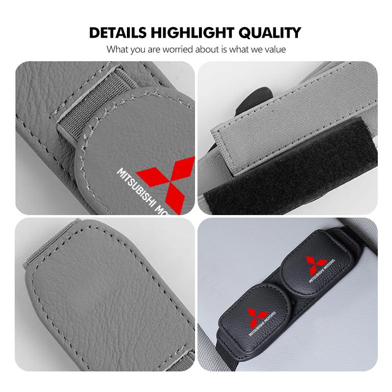 For Mitsubishi Car Eyeglass Holder Glasses Storage Card Ticket Clip Storage Accessories Outlander Lancer Cross Colt Xpander