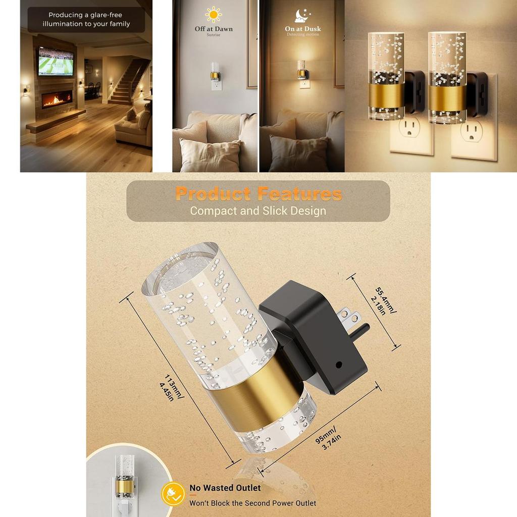 LED-Wandnachtlicht mit Bewegungssensor für Schlafzimmer, Flur und Küche