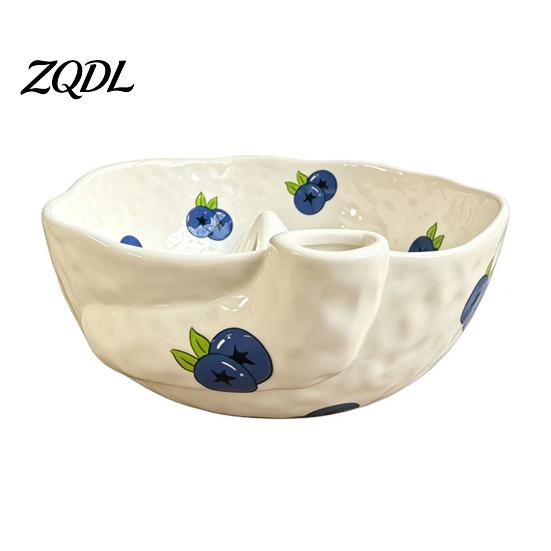 Anspruchsvolle Keramik-Küchendekoration Beeren-Waschschüssel mit Abflusslöchern, Obst-Professionelles Reinigungsgerät für Lebensmittel, Spülbecken, Sieb für