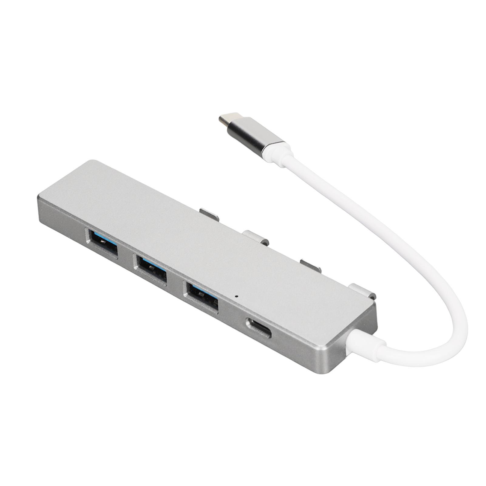 USB C к USB Хаб Высокоскоростной 1x порт USB3.0 3x порта USB2.0 1x порт питания USB C USB C Хаб Многопортовый адаптер Серебристый серебряный