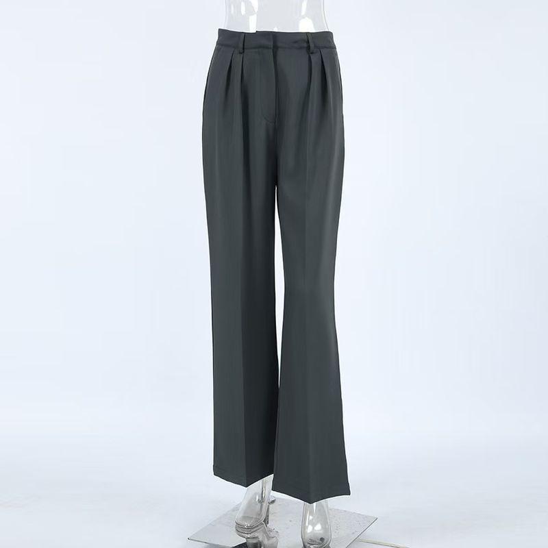 Western Style Autumn New Loose Wide Leg High Waist Casual Suit trousers High Waisted Casual Pants