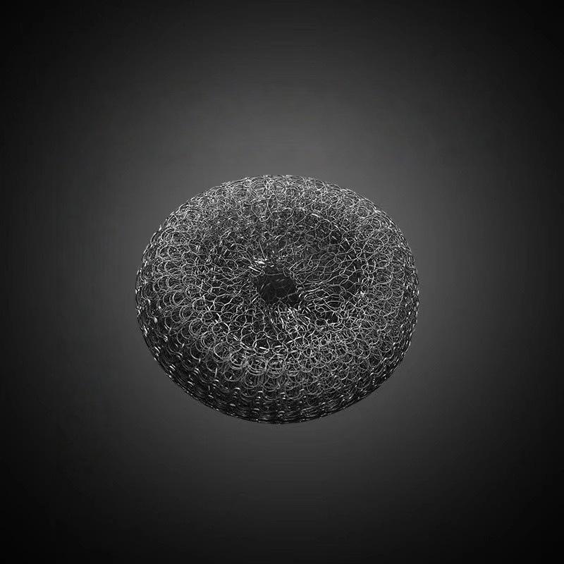 

Кастрюльная щетка из нержавеющей стали с длинной ручкой и шариком из стальной ваты - Для чистки кухонной посуды, устойчивая к пригоранию и жирным пятнам