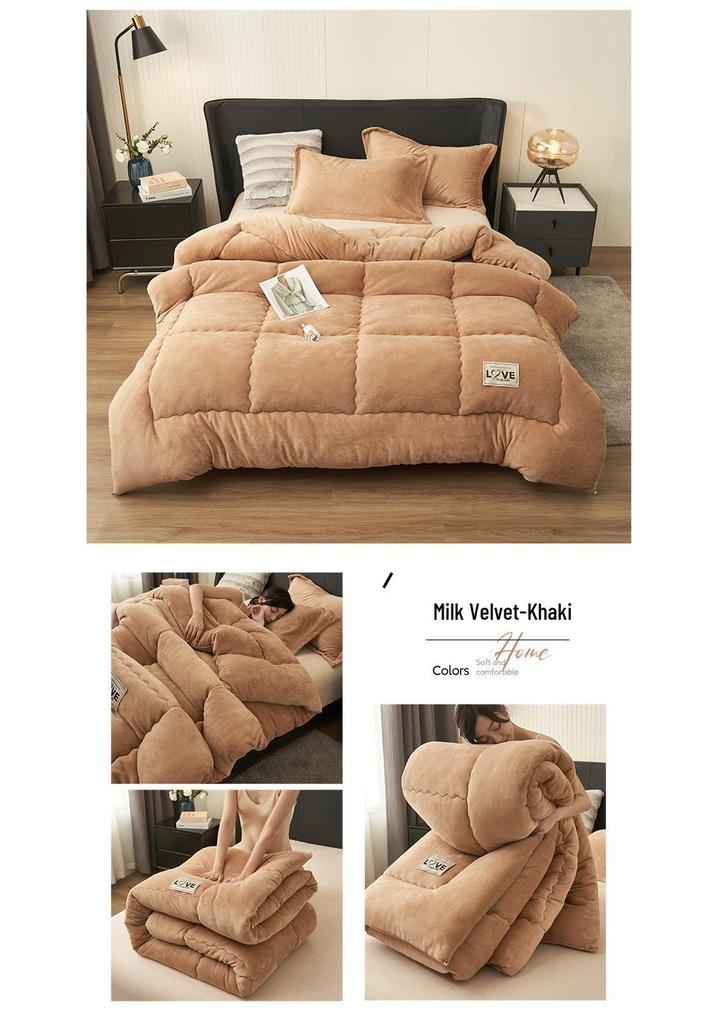 2025 Autumn/Winter Double-Sided Milk Velvet Thickened Warm Quilt