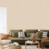 Checkerboard wallpaper cream, white, beige and gold 50x1000