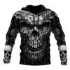 Primavera Outono Moda Masculina Casual Moletom Com Capuz 3D Estampa de Caveira Homens Horror Pullovers Moletons Streetwear Agasalhos Grandes Tops