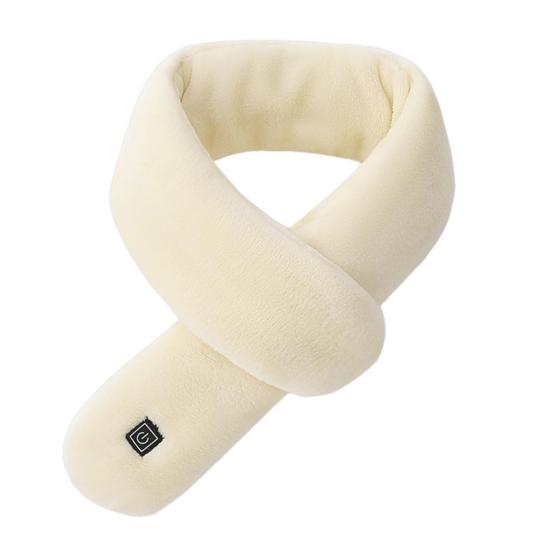 Electric Heating Scarf Rechargeable Heated Shawl Neck Warmer with 3 Adjustable Gears Plush Fabric Neck Heating Wrap