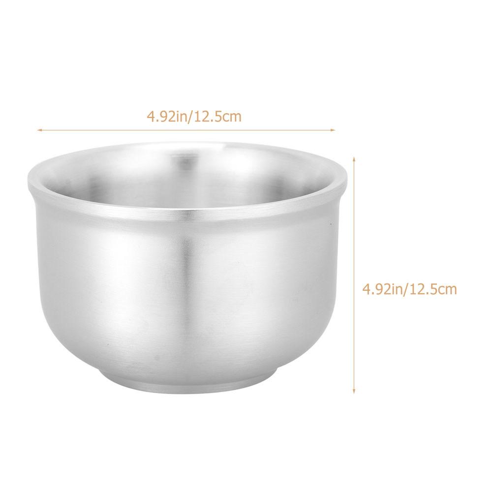 2Pcs Premium Stainless Steel Bowl Set Food-Safe Lightweight Rice Noodle Salad Cereal Soup Ramen Pasta Bowl Heat-Resistant