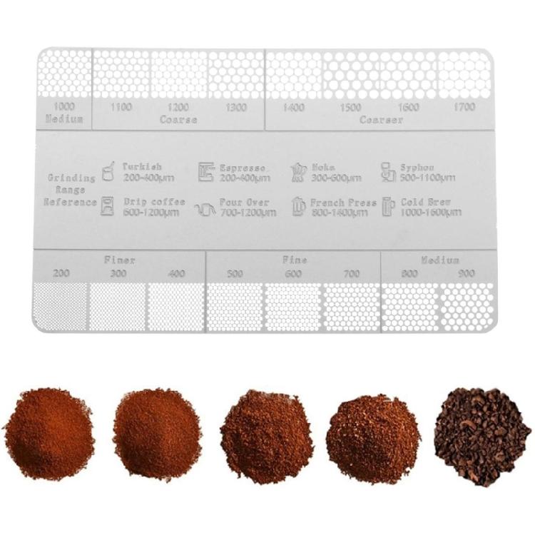 Grind Size Reference Card Coffee Grind Reference Card Coffee Grind Size Ruler