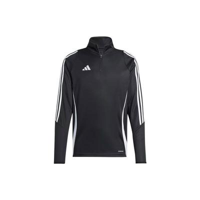 Tiro 24 Training Top With Striped Stand Collar Long Sleeve Soccer Jersey Men Tops Black IJ9963