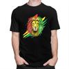 Custom Jamaica Flag Rasta Lion Tshirts for Men Short Sleeve T Shirt Fashion Jamaica Reggae Art Tshirt Slim Fit 100 Cotton Tees