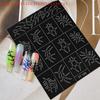 1 Sheet Nail Airbrush Stencil Stars Moon Fishbone Pattern Hollow French Manicure Sticker Templates for Nail Art