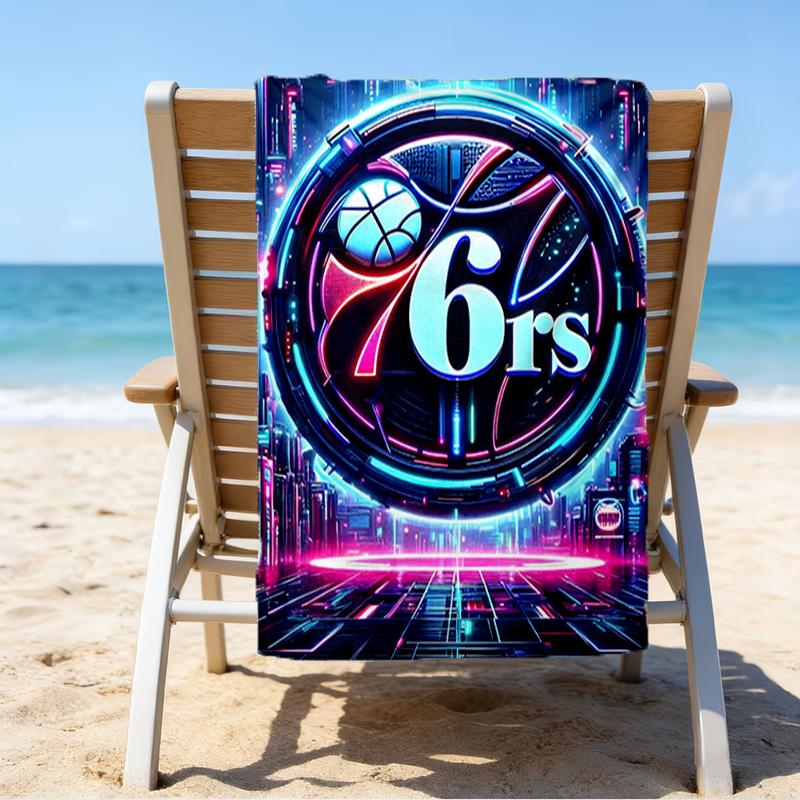 76ers Basketball Team Quick-Dry Microfiber Beach Towel Super Soft & Absorbent for Bath, Beach, Travel Bath Time Accessory, Fan Gifts