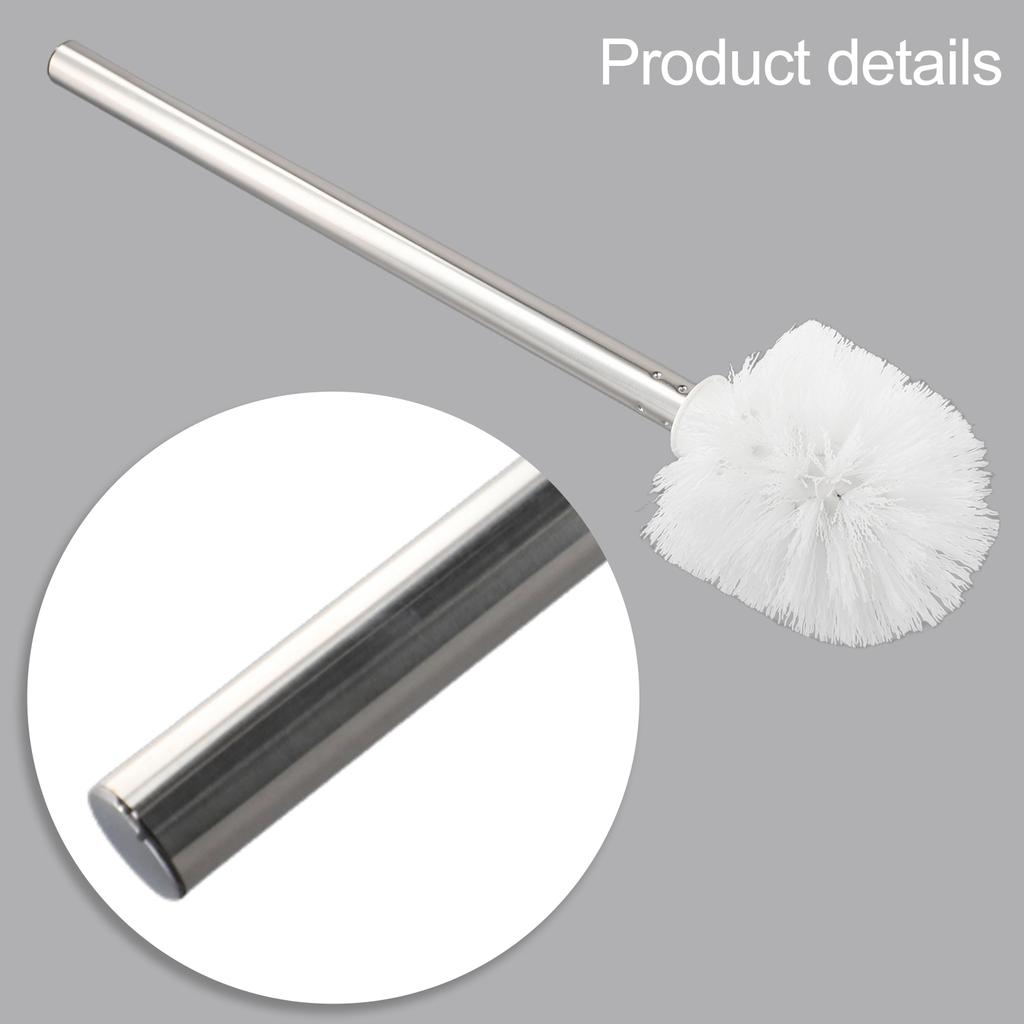 Stainless Steel Toilet Brush Head and Handle Replacement Bathroom Cleaning Tool