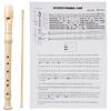 6-hole and 8-hole ABS Recorder for Students and Children Felt Pouch 8-hole German-style Soprano White Recorder