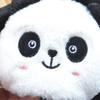 Winter Warme Handschuhe Flauschige Tier-Fäustlinge Plüsch-Panda Halbfingerhandschuhe mit Klappdeckel Warme Handschuhe für Kaltes Wetter