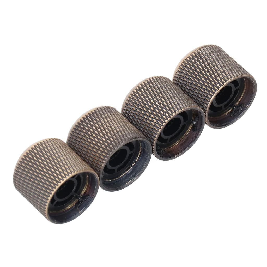 4Pcs Electric Guitar Knob Metal Volume Tone Control Dome Guitar Knob Replacement 6mm 0.24in