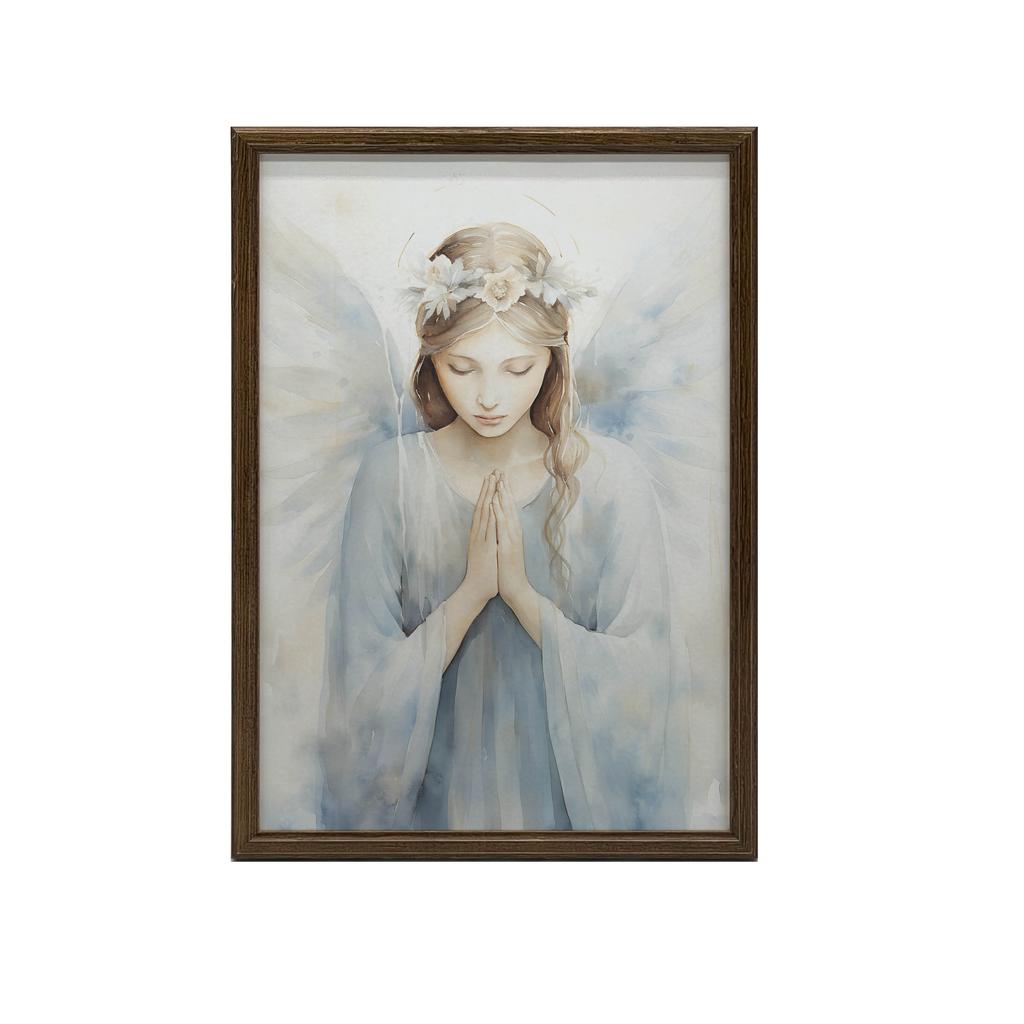 Plakat Portret Anioła W Delikatnej Sukni Plakat Portret Anioła W Delikatnej Sukni, 40X50 Cm, Rama Aluminiowa Złota, Papier Matowy 230 Gsm