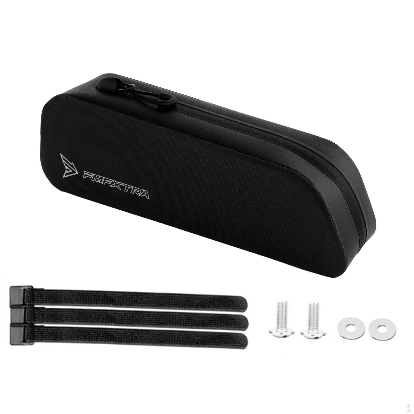 

Bike Front Frame Bag Reusable Holder Storage Cycling Pack Pouch for Flashlight Trip Keys Glasses чорний