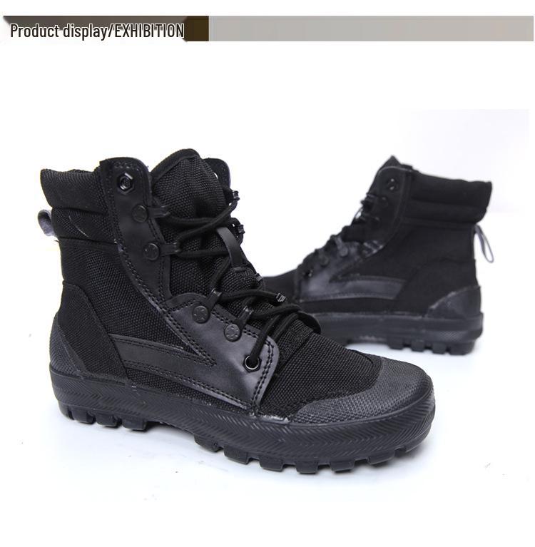 3537 Liberation High-Top Canvas Shoes: Wear-Resistant, Breathable, Forest Protection, Anti-Slip, Sand-Proof Mountaineering Boots