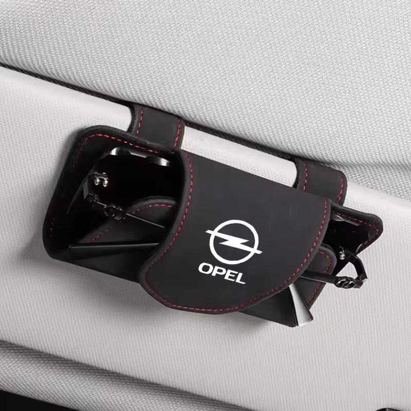 AAAYR1 Car Sun Visor Glasses Case Sunglasses Storage Box Clip For Opel astra j corsa d astra astra k vectra bvectra b insignia vivaro