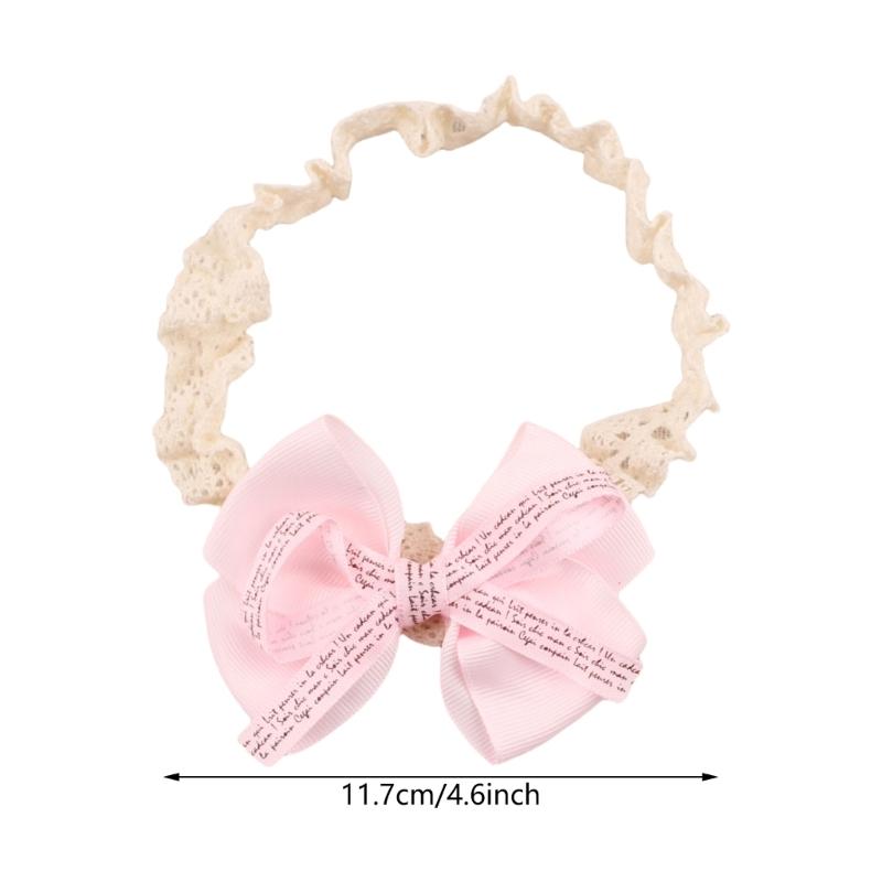 Infant Lace Headband Pairs  with Not  Slip Socks Fashionable Baby Lace Headband Socks Perfect for Photoshoots & Parties