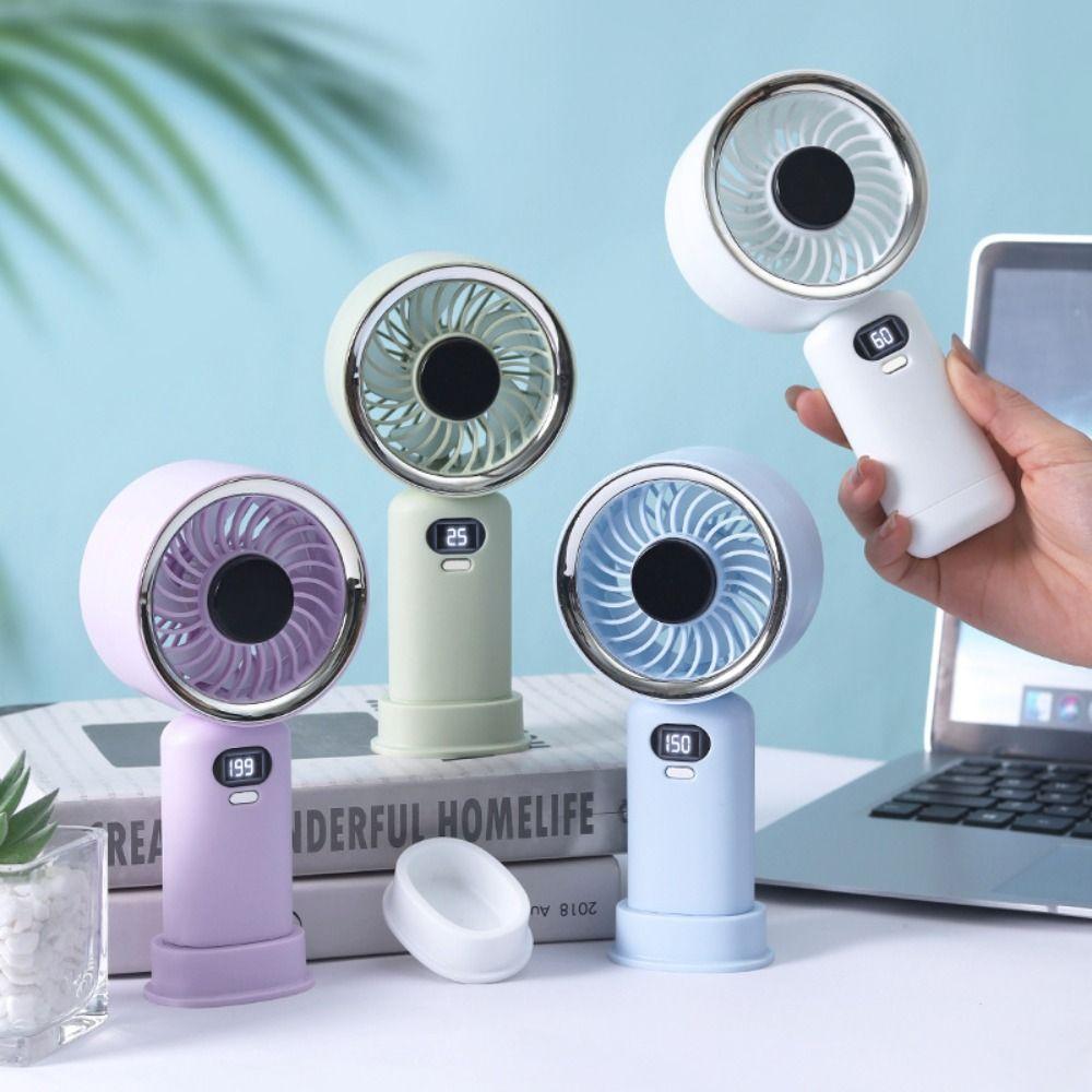 USB Rechargeable Mini Fan High Wind Speed Portable Fan Strong Soft Wind Personal Fan Desktop Use