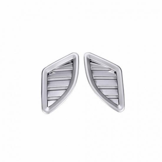 Fit For BMW X1 F48 2016- Matte Silver Dashboard Air Outlet Vent Frame Trim