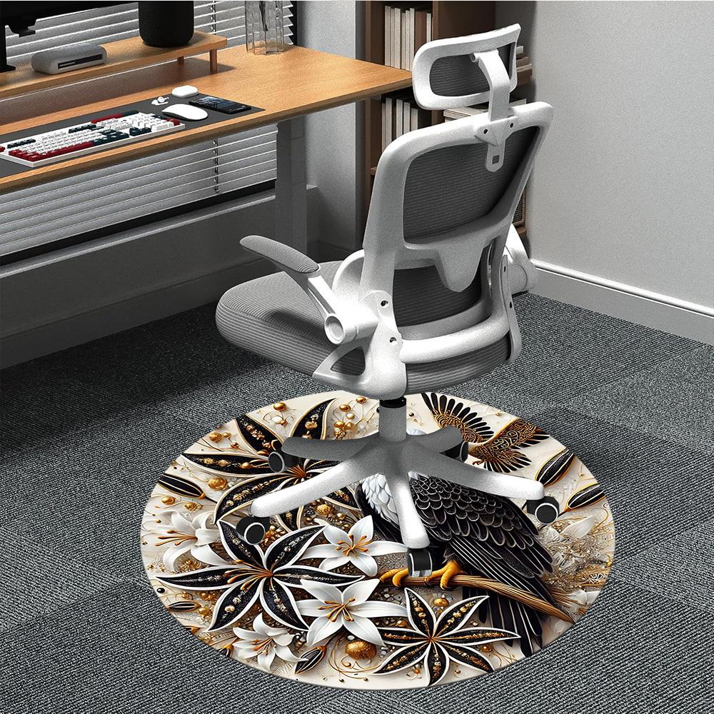 

1pc Eagle Decorative Artwork Chair Carpet for Office, Non-slip, Soft and Durable Leisure Rug, Perfect for Office, Living Room yy251103108 80cm by 80cm