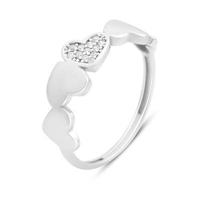 Silver Ring with Cubic Zirconia, Product Weight 1.45 G (2209447)