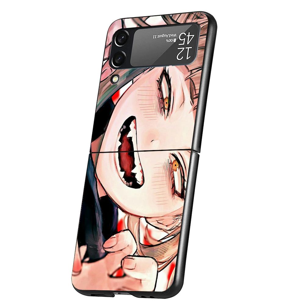 

Himiko Toga Waifu Anime MHA Cover Phone Case For Samsung Galaxy Z Flip 7 6 5 4 3 5G Flip7 Flip6 Flip5 Flip4 Flip3 Black Fundas S Samsung Z Flip 5