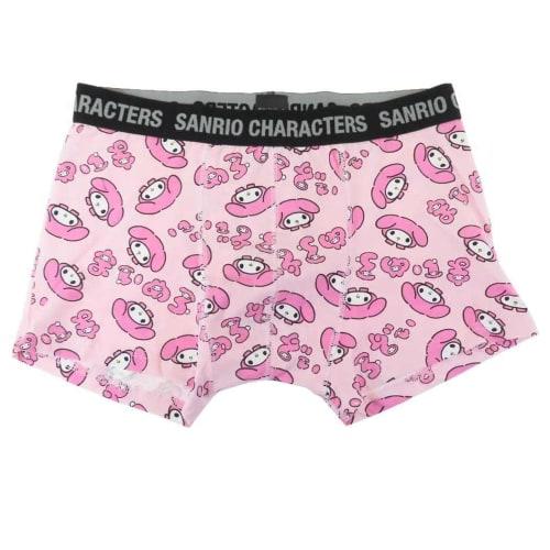 Small Planet Sanrio Boxer Briefs with My Melody Hiragana Logo, Size L