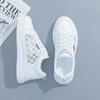 Fashion Women's Shoes Summer Fashion Casual White Shoes Lace Breathable Hollow Mesh Platform Flat Shoes Woman Sneakers