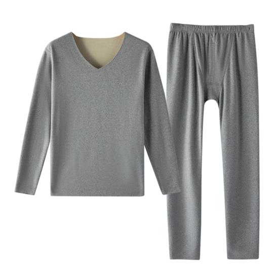 Men's Thermal Underwear Set Long Johns Fleece Lined Base Layer Set Cold Weather Top And Bottom for Winter
