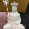 11.5cm Tibet Buddhism Carving Ksitigarbha Bodhisattva Statue Buddha Figurines